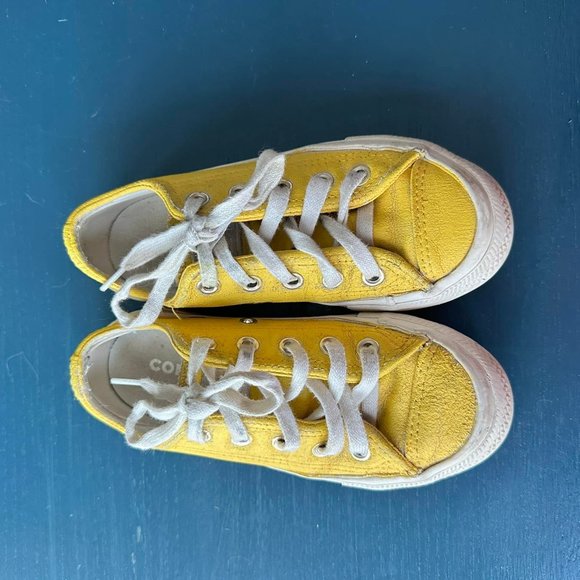 Converse Hand painted Yellow Sneakers - Picture 1 of 2